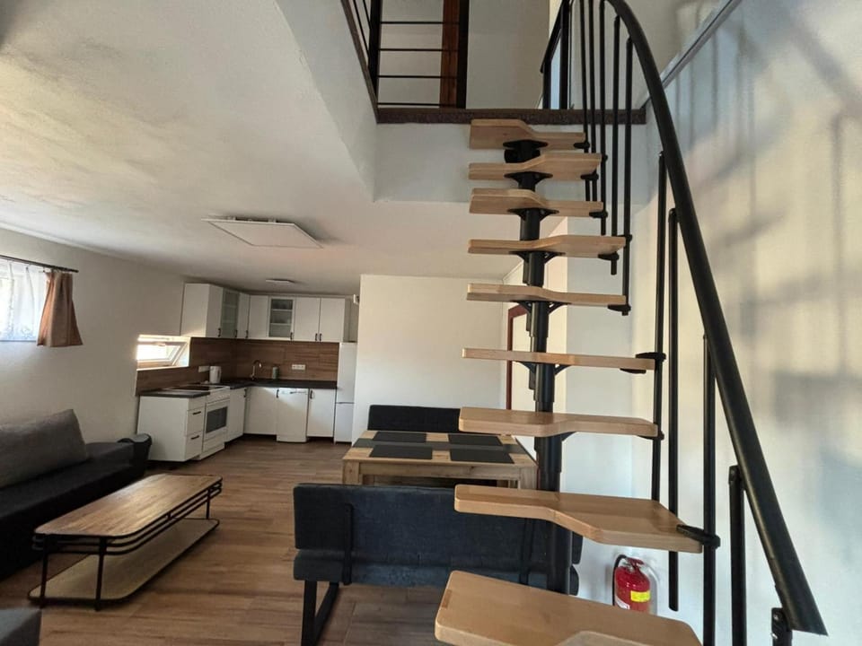 Kitchen or kitchenette, Living room, Dining area