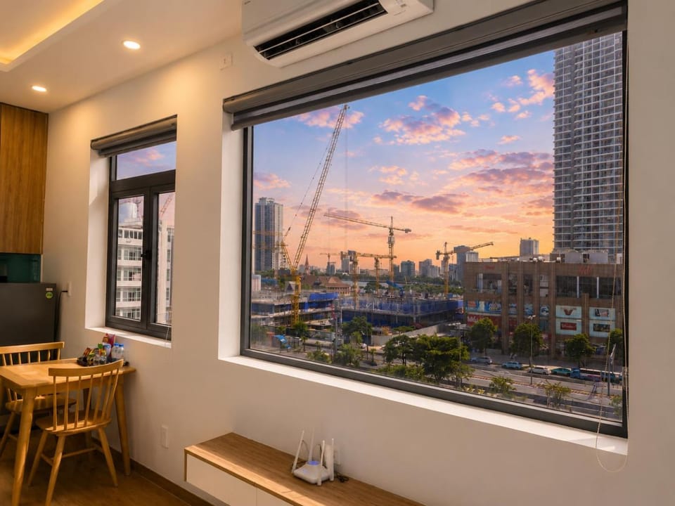 Seating area, City view, Sunset