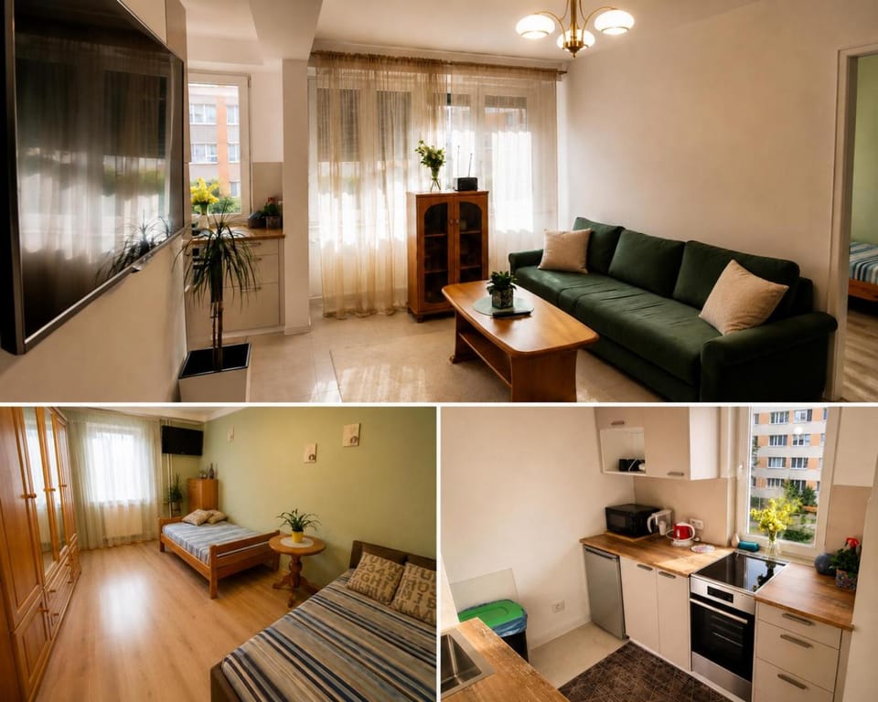 Communal lounge/ TV room, Kitchen or kitchenette, Photo of the whole room, Bedroom