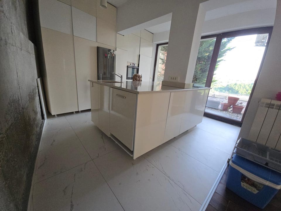 Garden Floor Property with Balcony View of the Hill, King Size Bed with 2 Sofa Convertable Single Beds Total 4 Persons Capacity Apartment in Europe