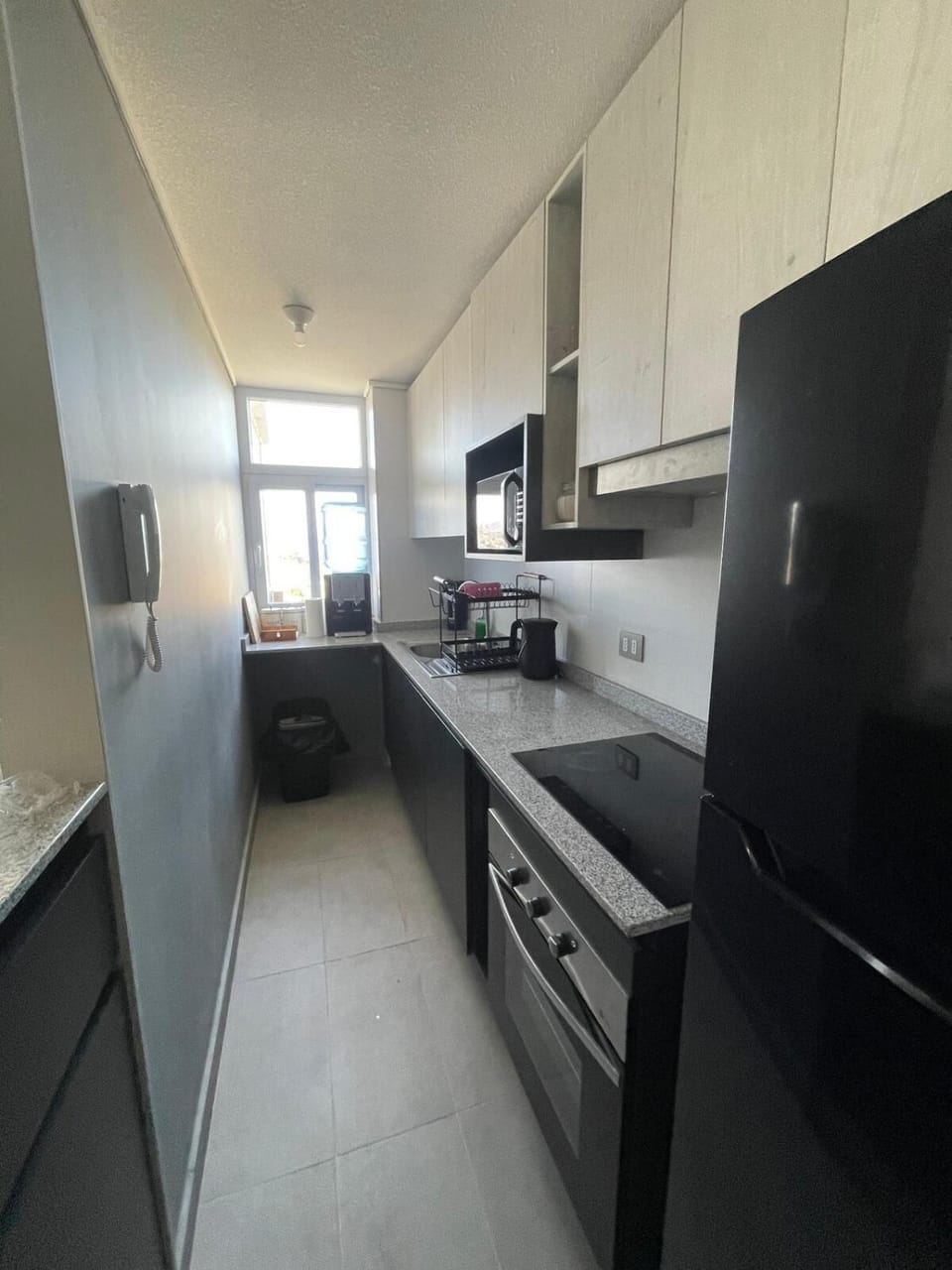 Kitchen or kitchenette, oven, stove