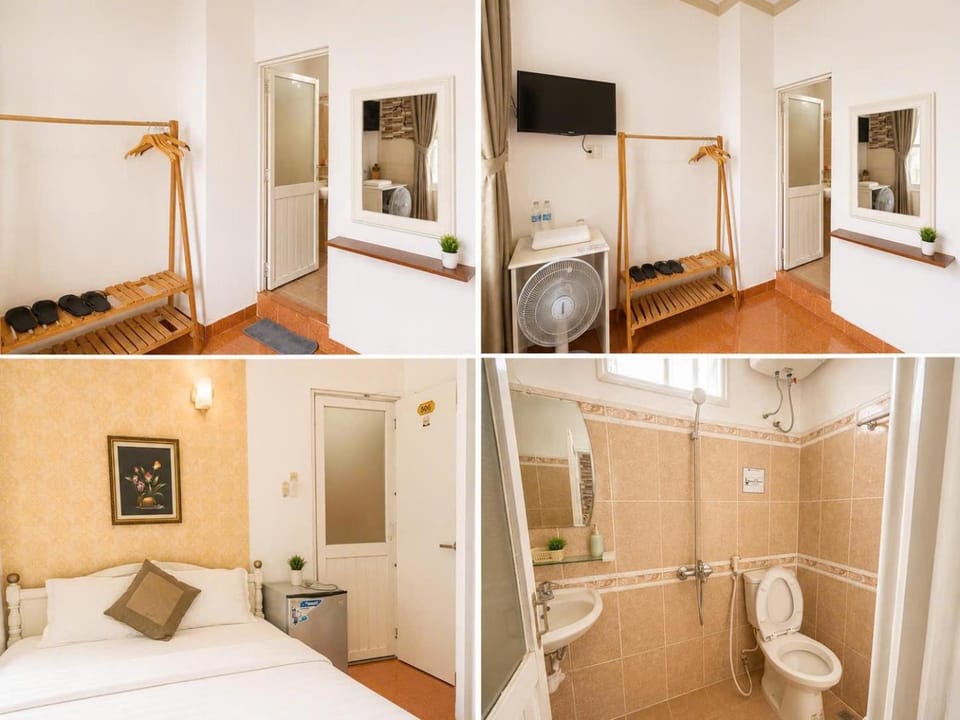 Shower, Toilet, Bed, Bathroom, TV and multimedia, Photo of the whole room, Bedroom, towels