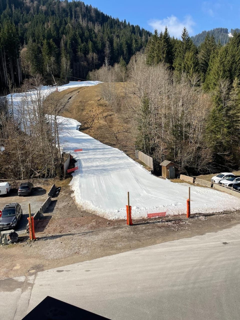 Winter, Mountain view, Parking