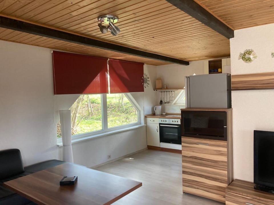 Kitchen or kitchenette, Living room, Seating area