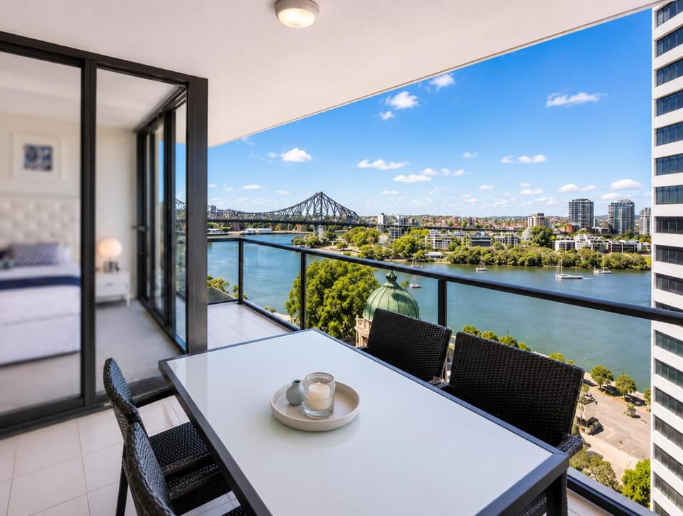 Living room, Seating area, Dining area, River view