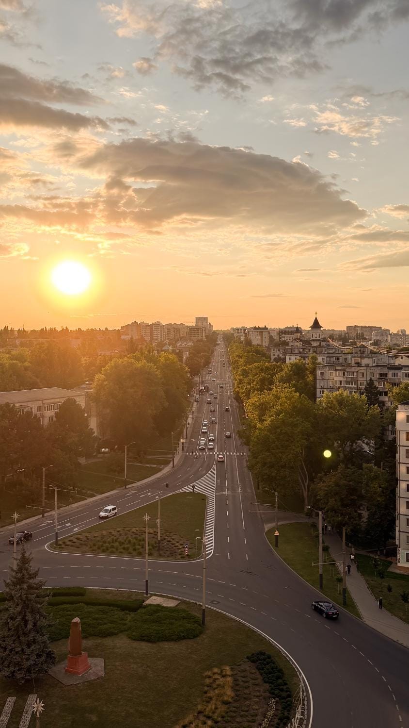 Neighbourhood, Street view, Sunset