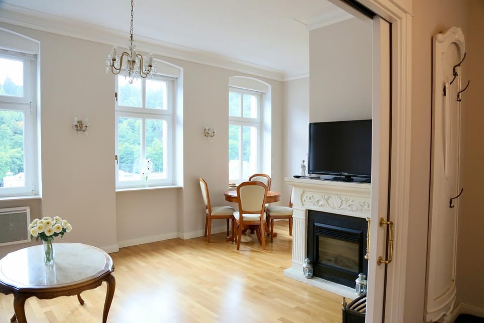 TV and multimedia, Living room, Dining area, fireplace