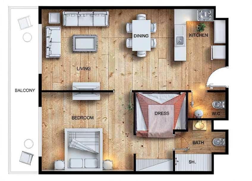 StayShort - Contemporary 1 Bedroom Sleeps 4 in JVC Apartment in Dubai