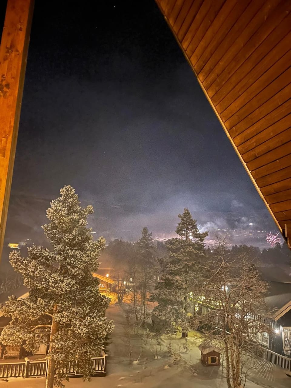 Night, Natural landscape, Winter