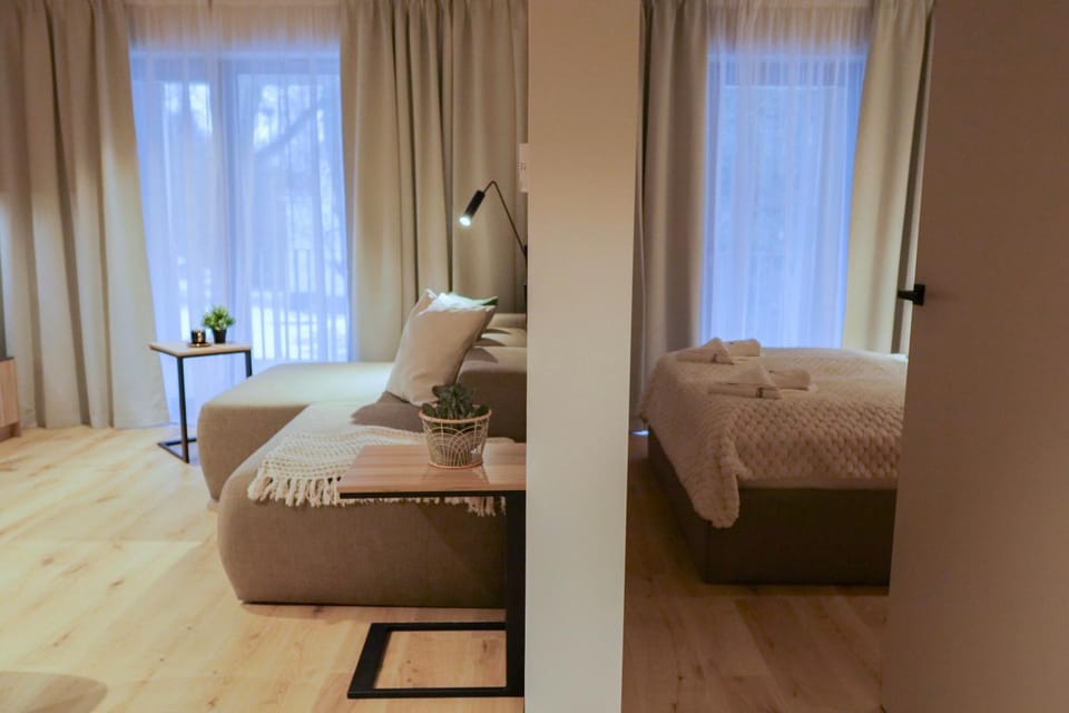 Bed, Living room, Photo of the whole room, Seating area, Bedroom
