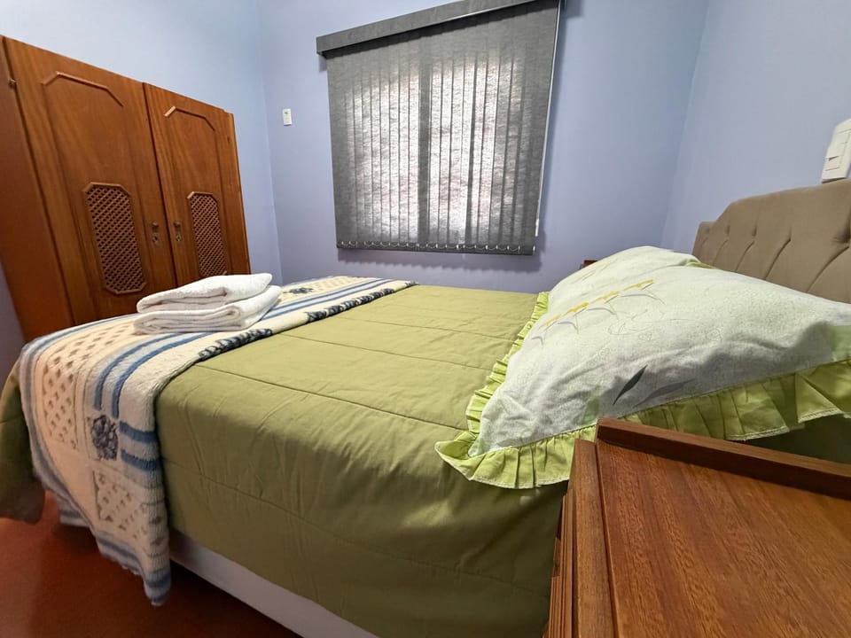 Bed, Bedroom, bidet, furniture, towels, wardrobe