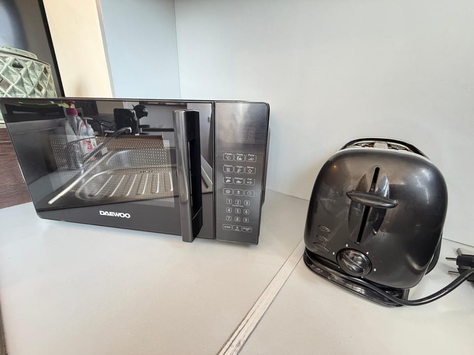 microwave, toaster