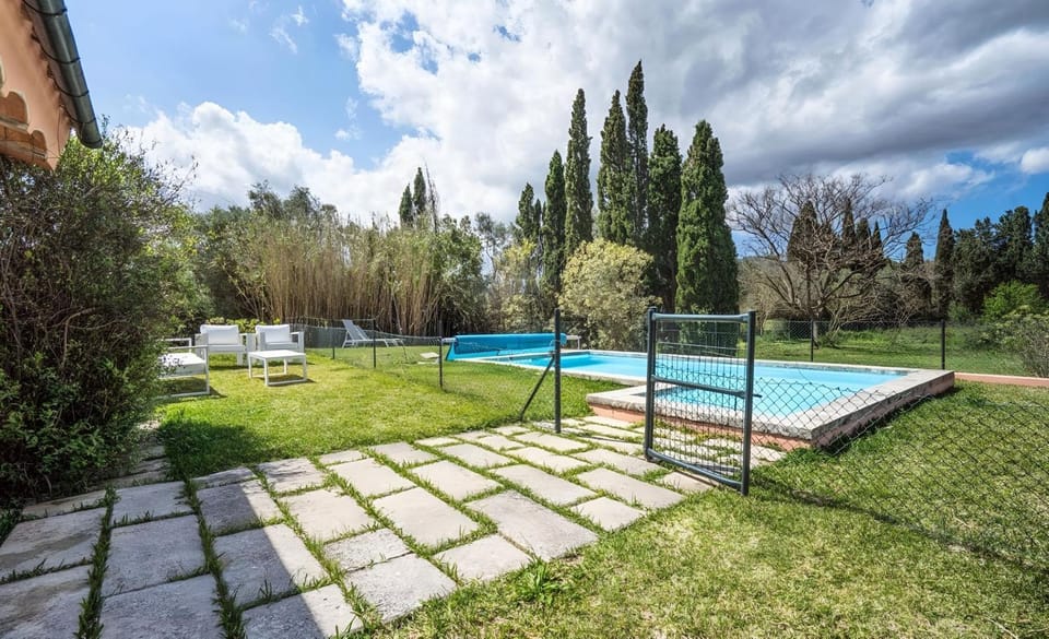 Property building, Living room, Swimming pool