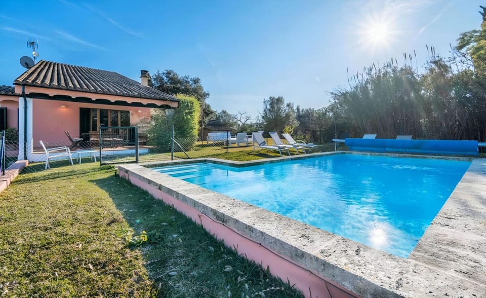 Property building, Living room, Swimming pool