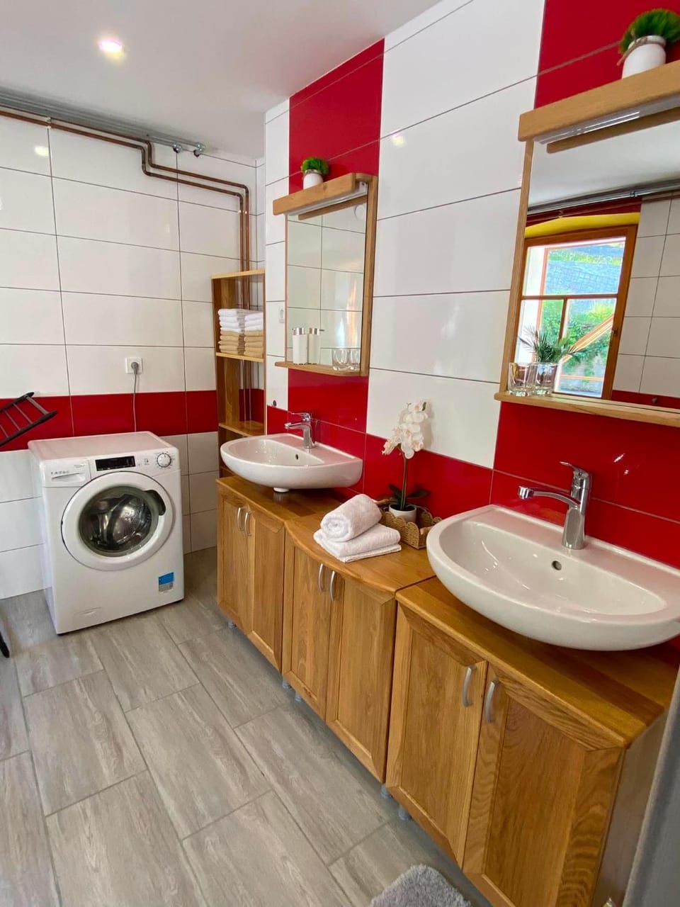 towels, washing machine, dryer