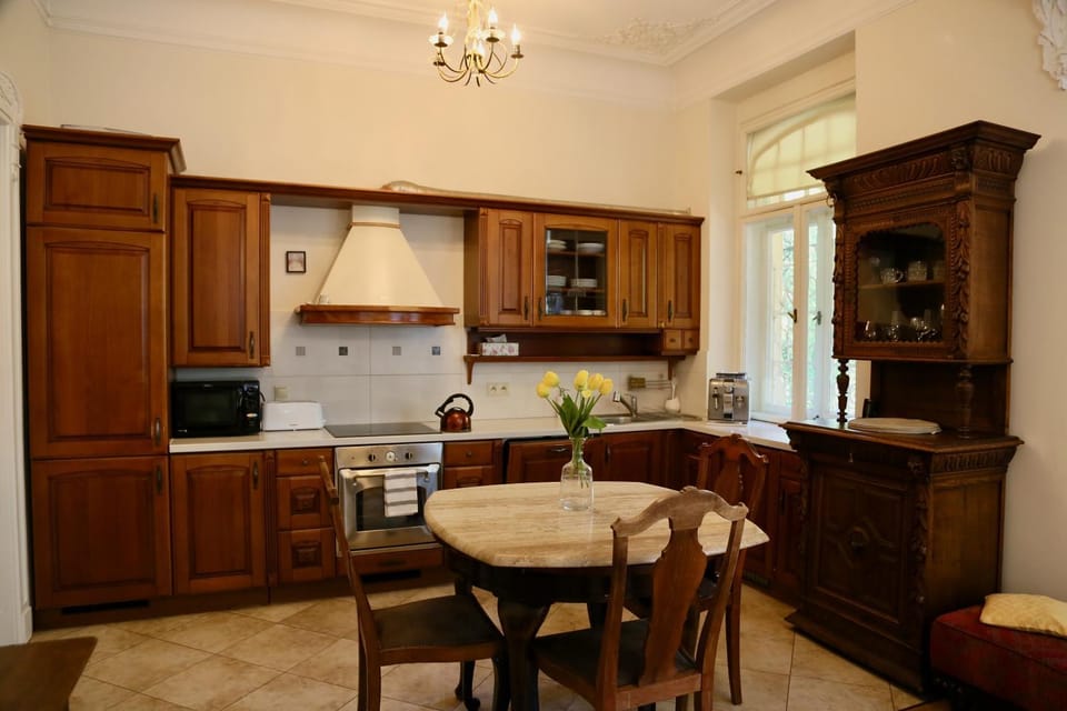 Kitchen or kitchenette, Dining area, stove