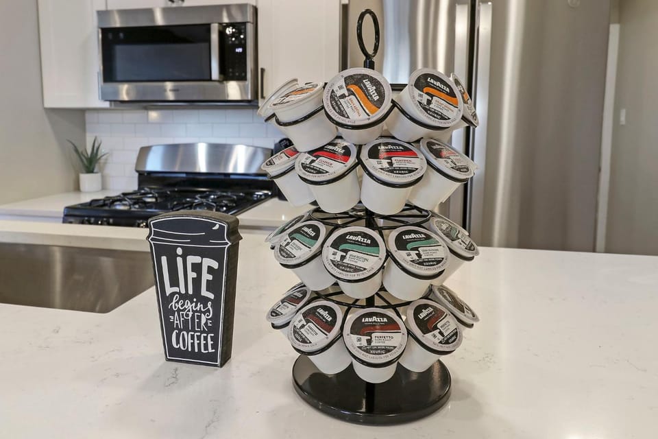 Kitchen or kitchenette, stove, toaster