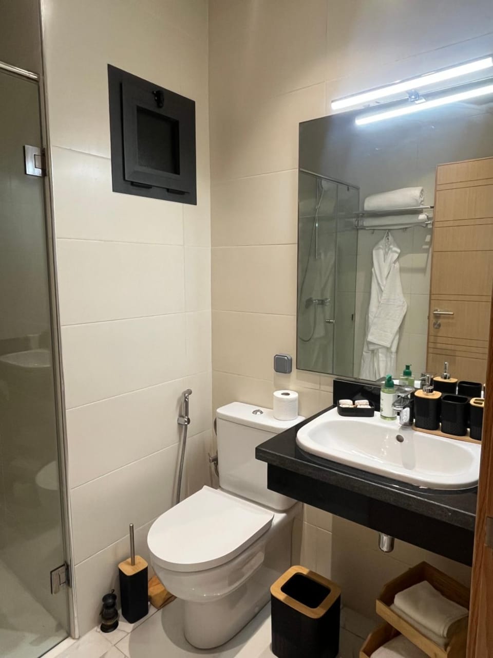 Shower, Toilet, towels