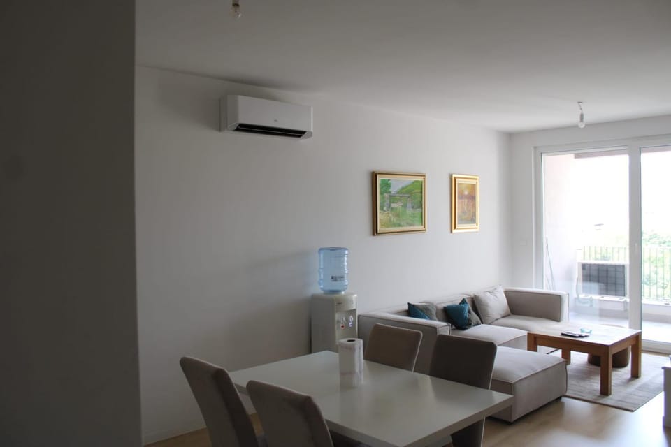 Living room, Seating area, Dining area, air conditioner
