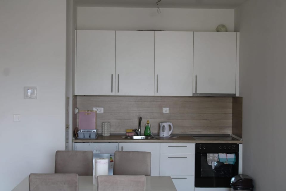 Kitchen or kitchenette, oven, stove