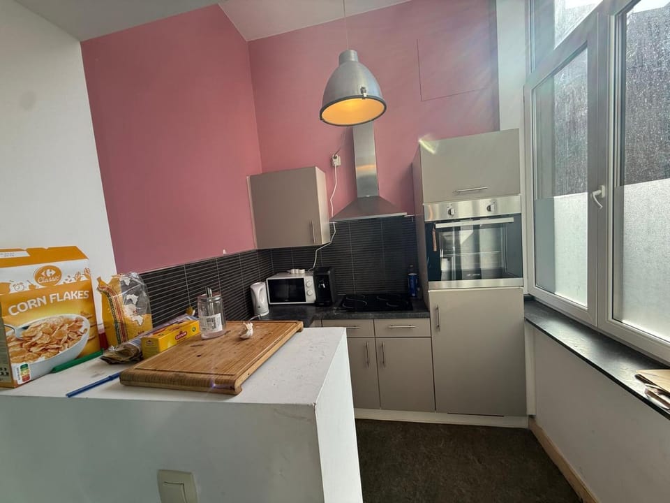 Kitchen or kitchenette, oven, stove