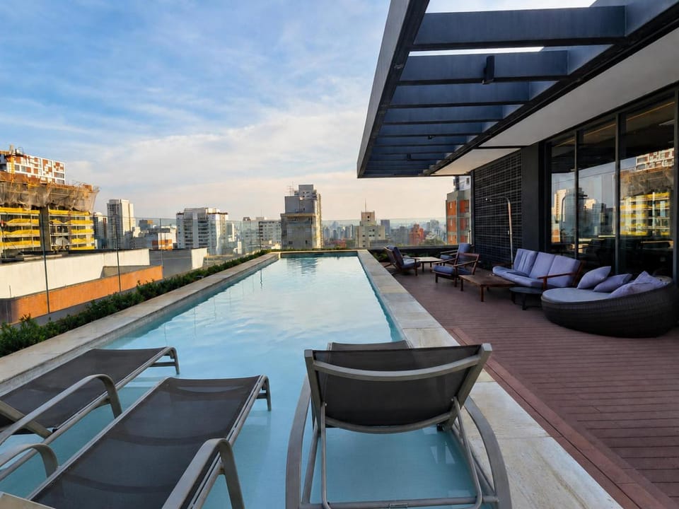 Pool view, Swimming pool, sunbed