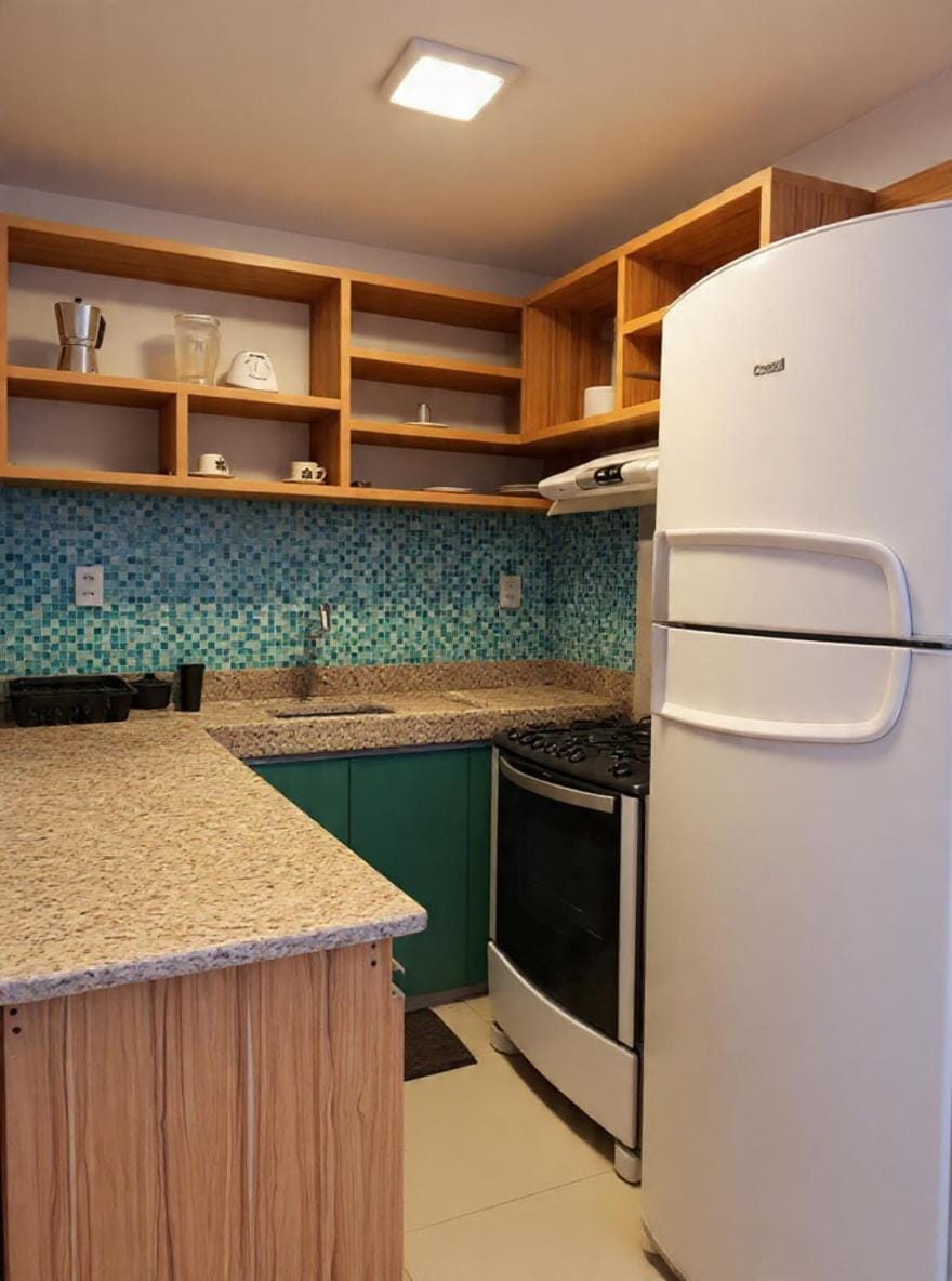 Kitchen or kitchenette, oven