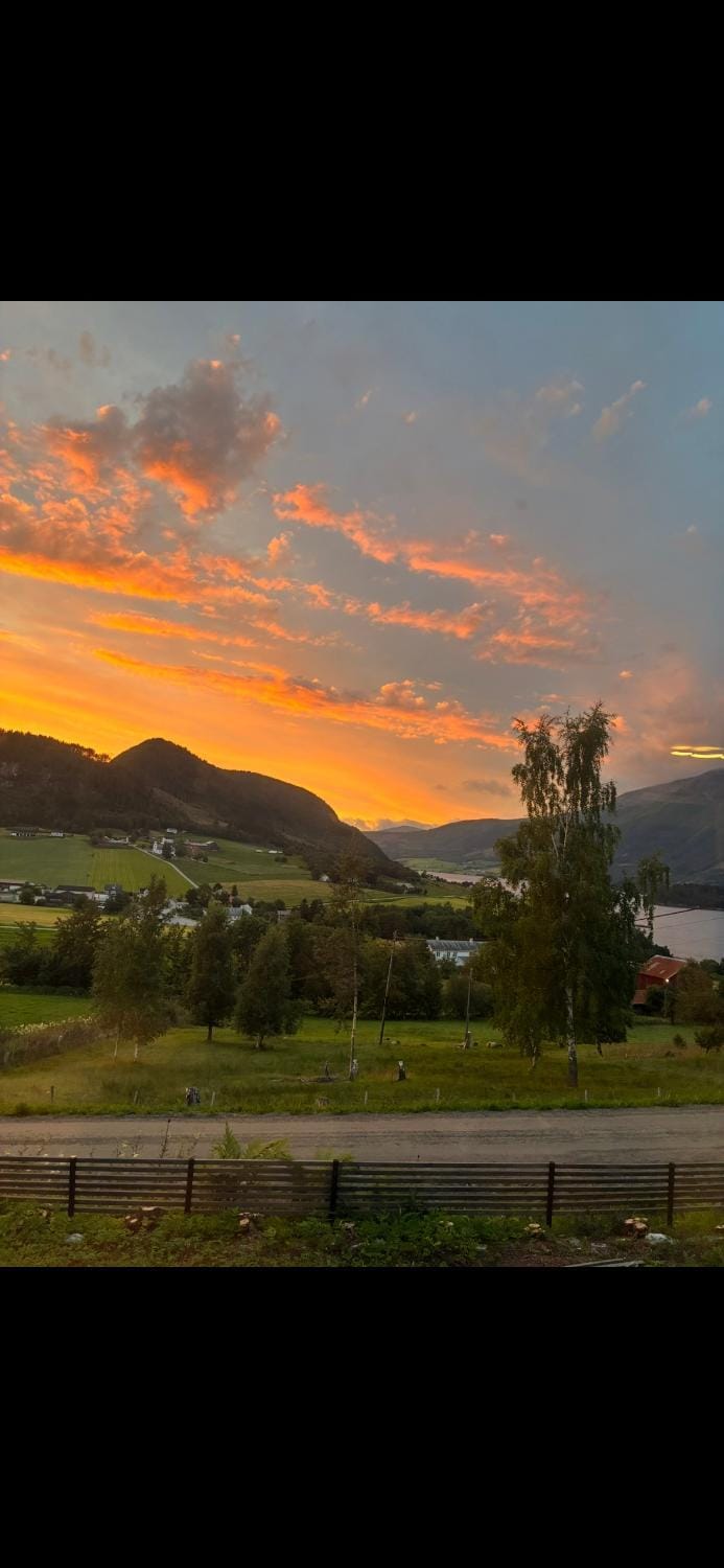 Natural landscape, Mountain view, Sunset