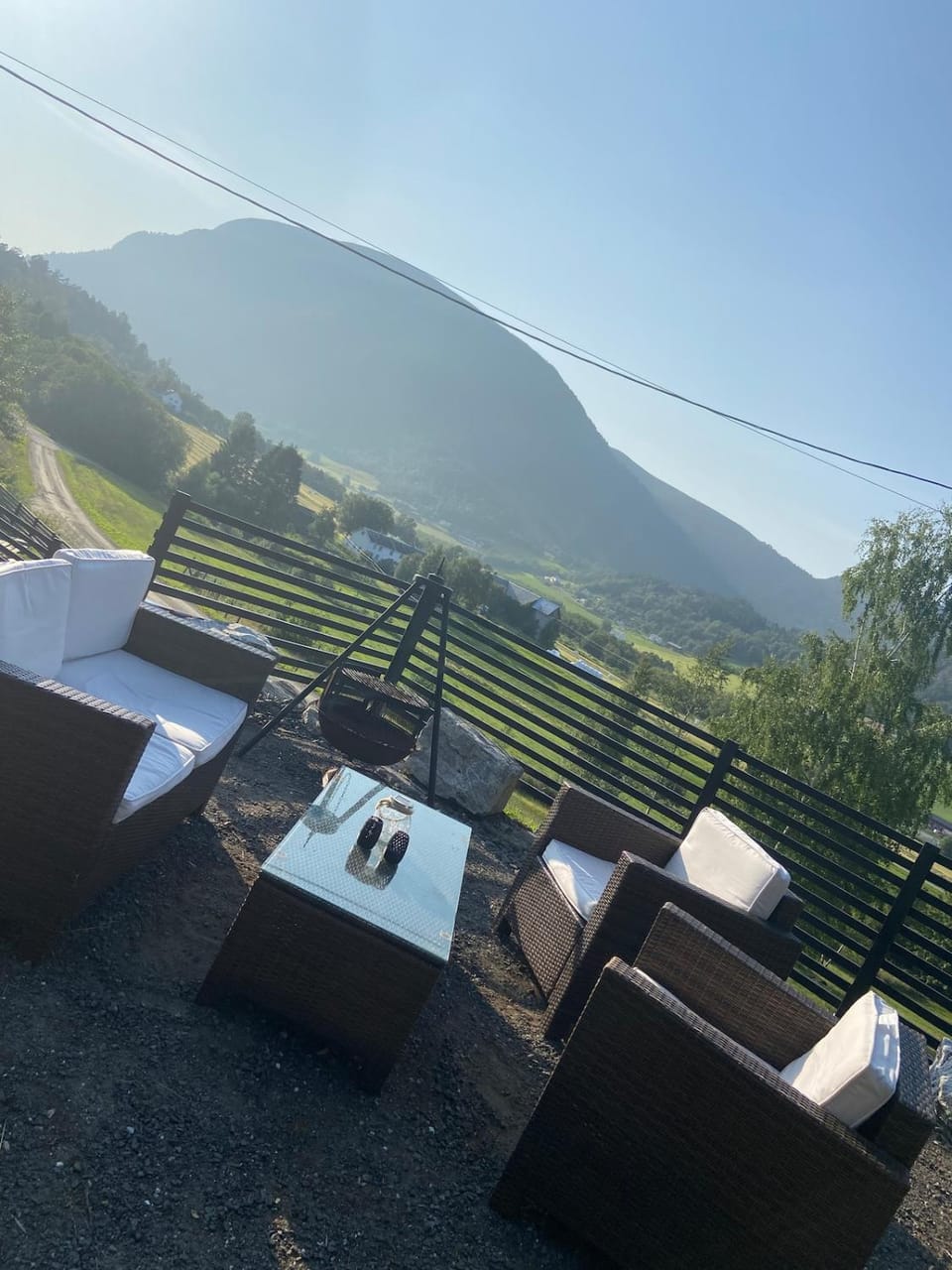 Patio, Day, Natural landscape, View (from property/room), Seating area, Mountain view