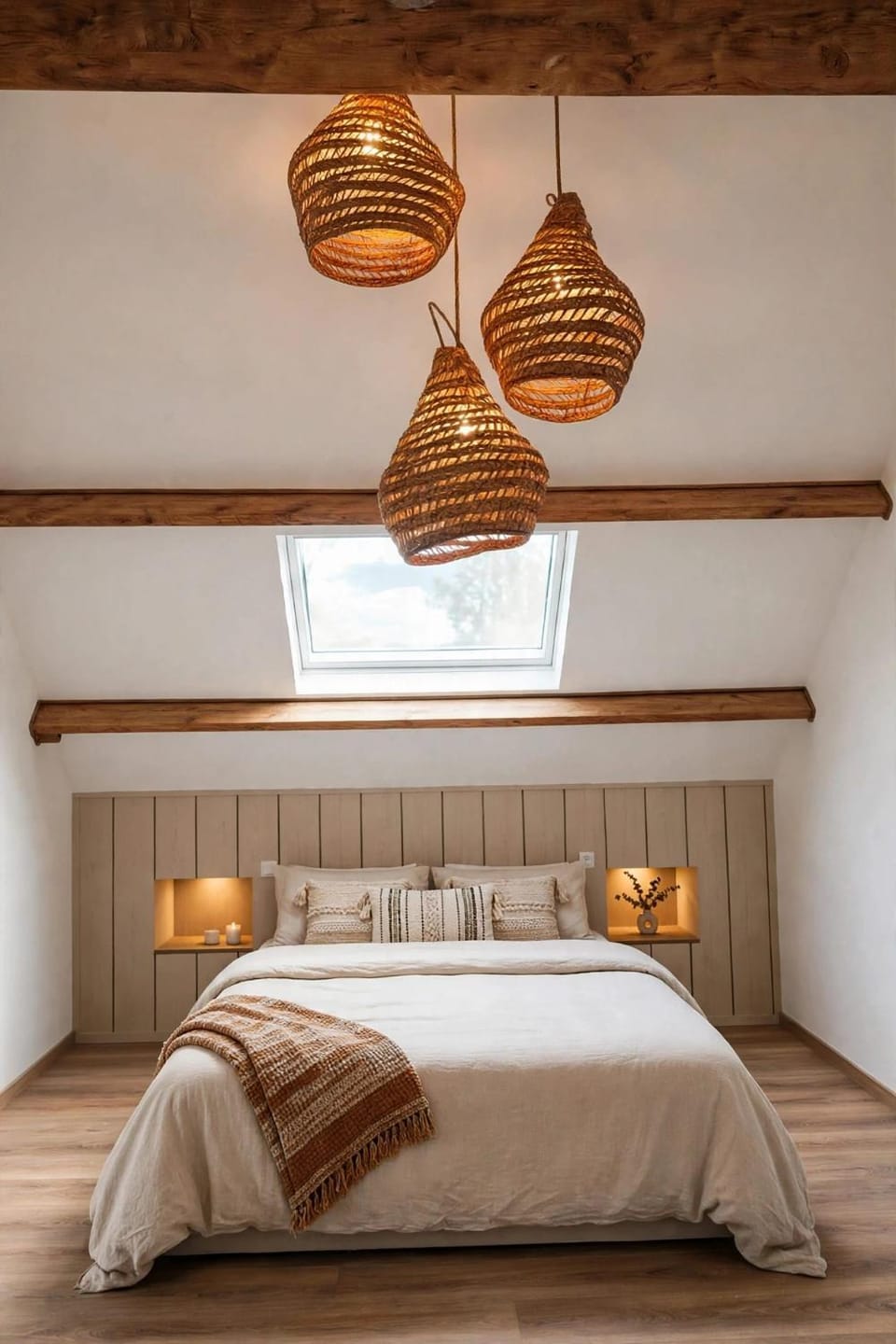 Bed, Day, Photo of the whole room, Decorative detail, Bedroom