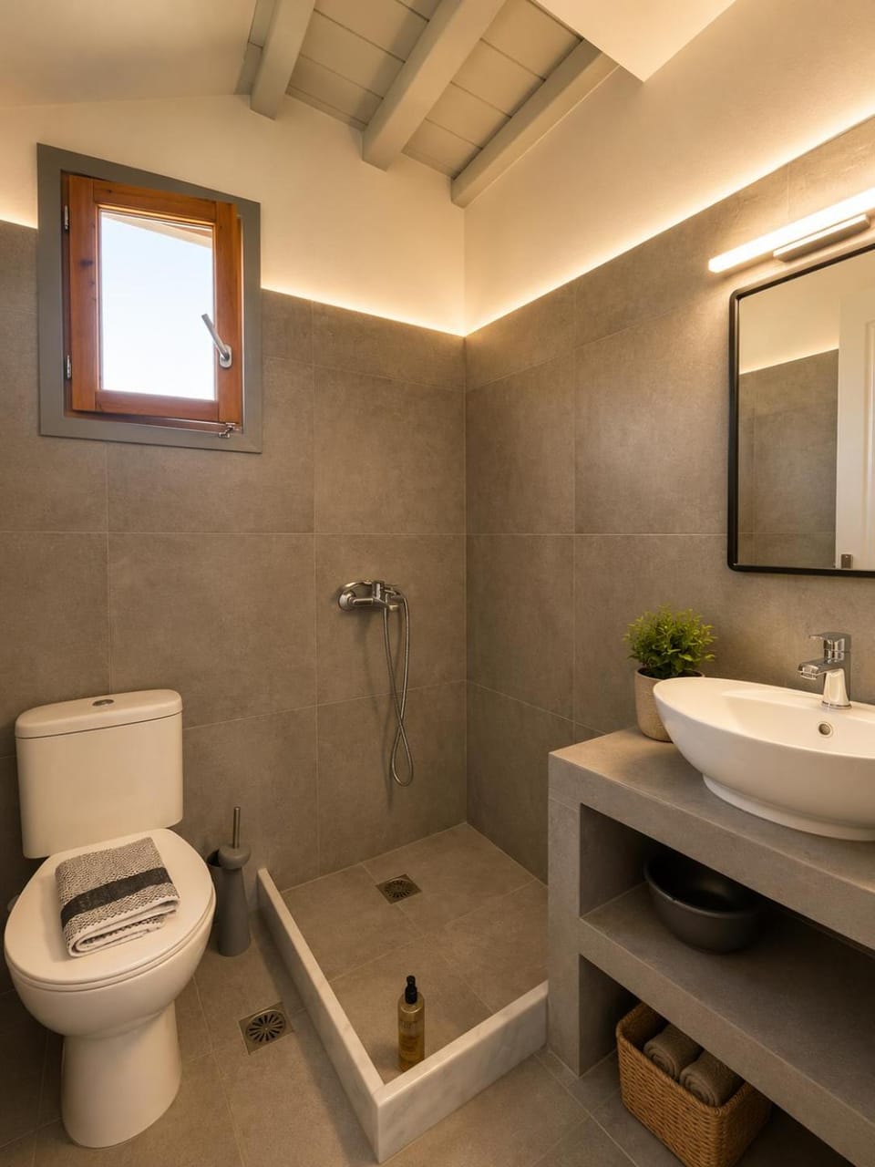 Shower, Toilet, Bathroom, towels
