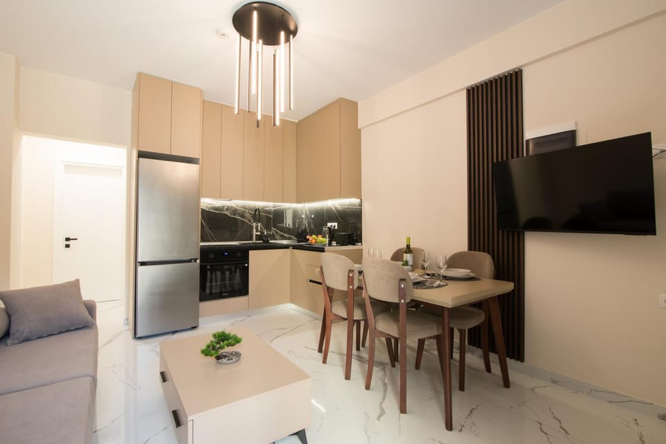 Kitchen or kitchenette, Living room, Dining area