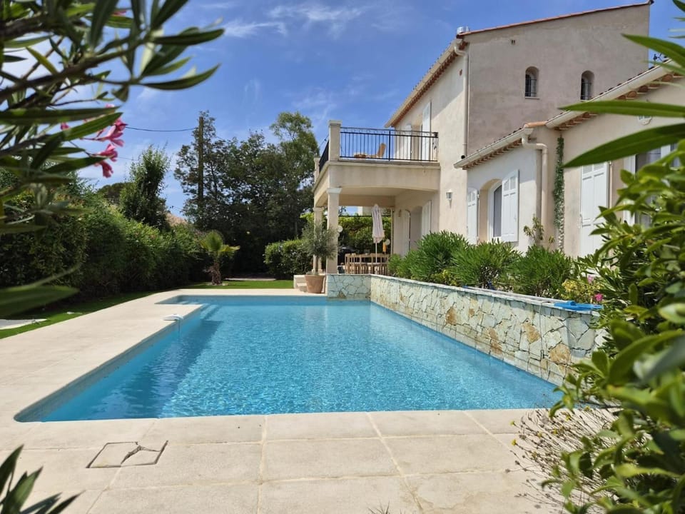 Property building, Living room, Swimming pool