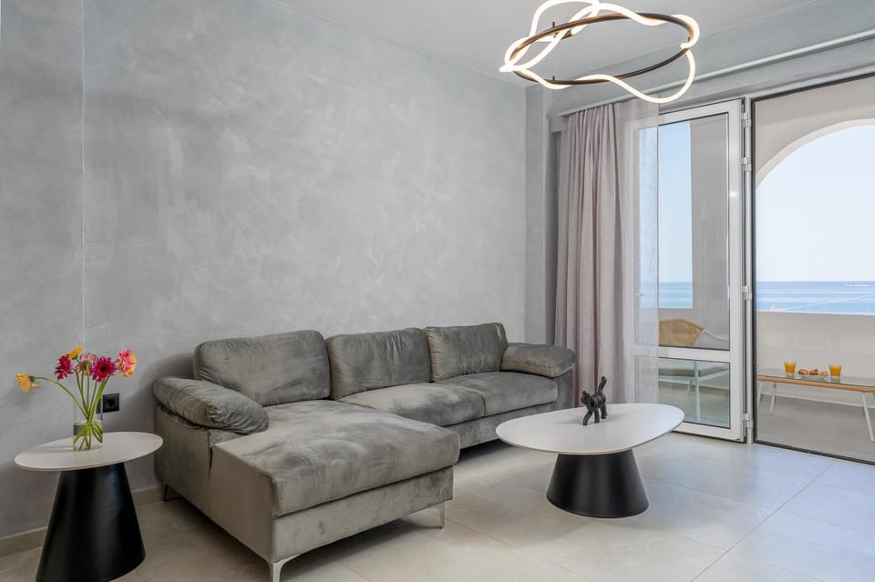 Living room, Seating area, Sea view