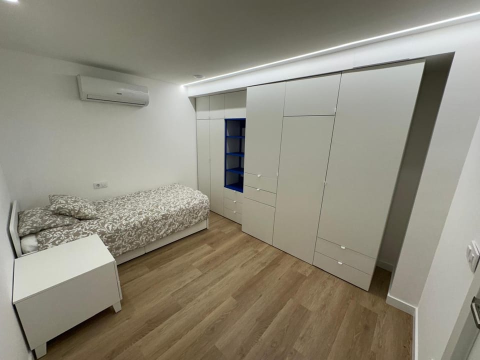 Bed, Photo of the whole room, Bedroom, wardrobe, air conditioner