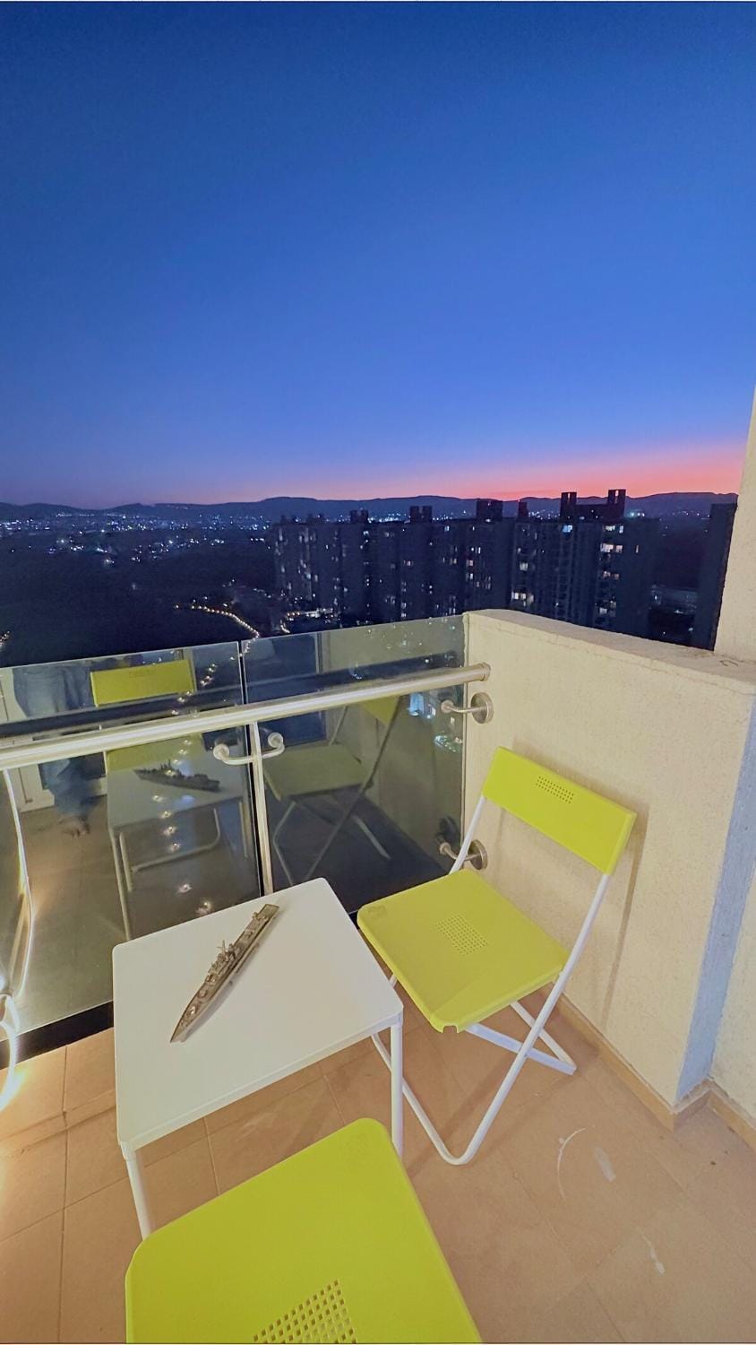 Night, View (from property/room), Balcony/Terrace