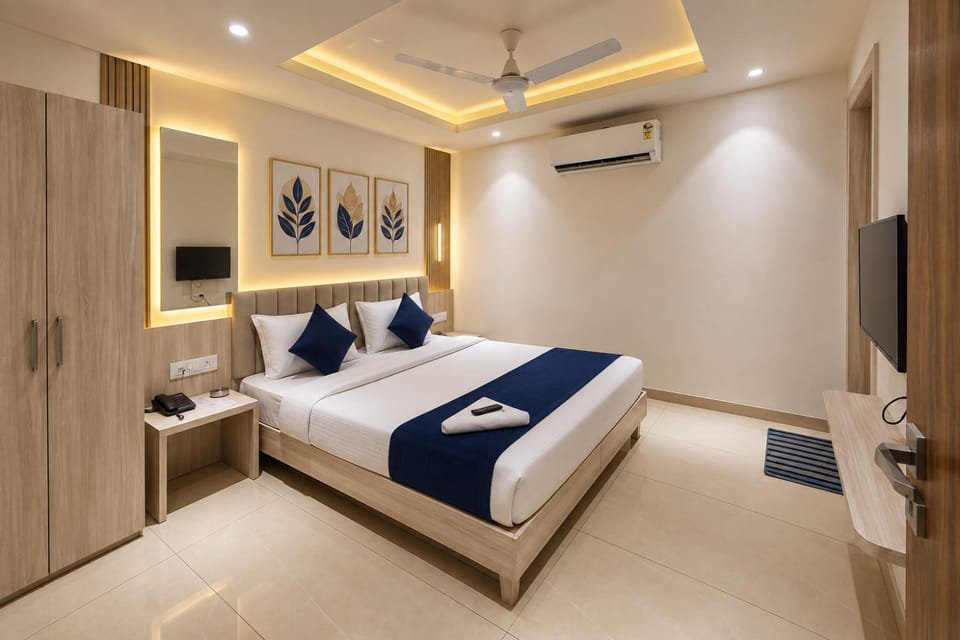 Bed, TV and multimedia, Bedroom, air conditioner
