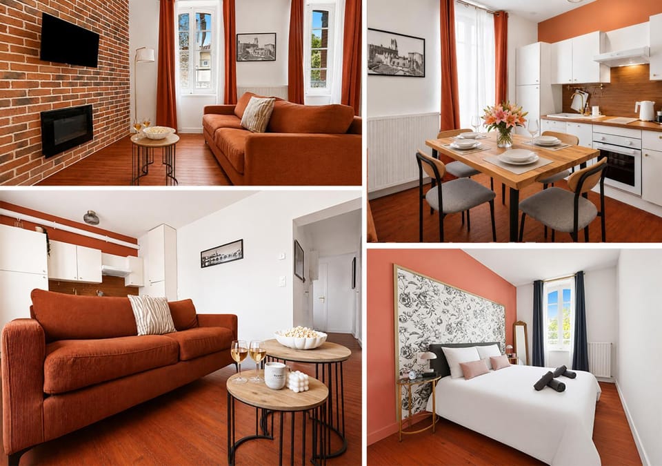 L'Écrin Terracotta - T3 Rénové Centre Albi Toulouse Apartment in Albi