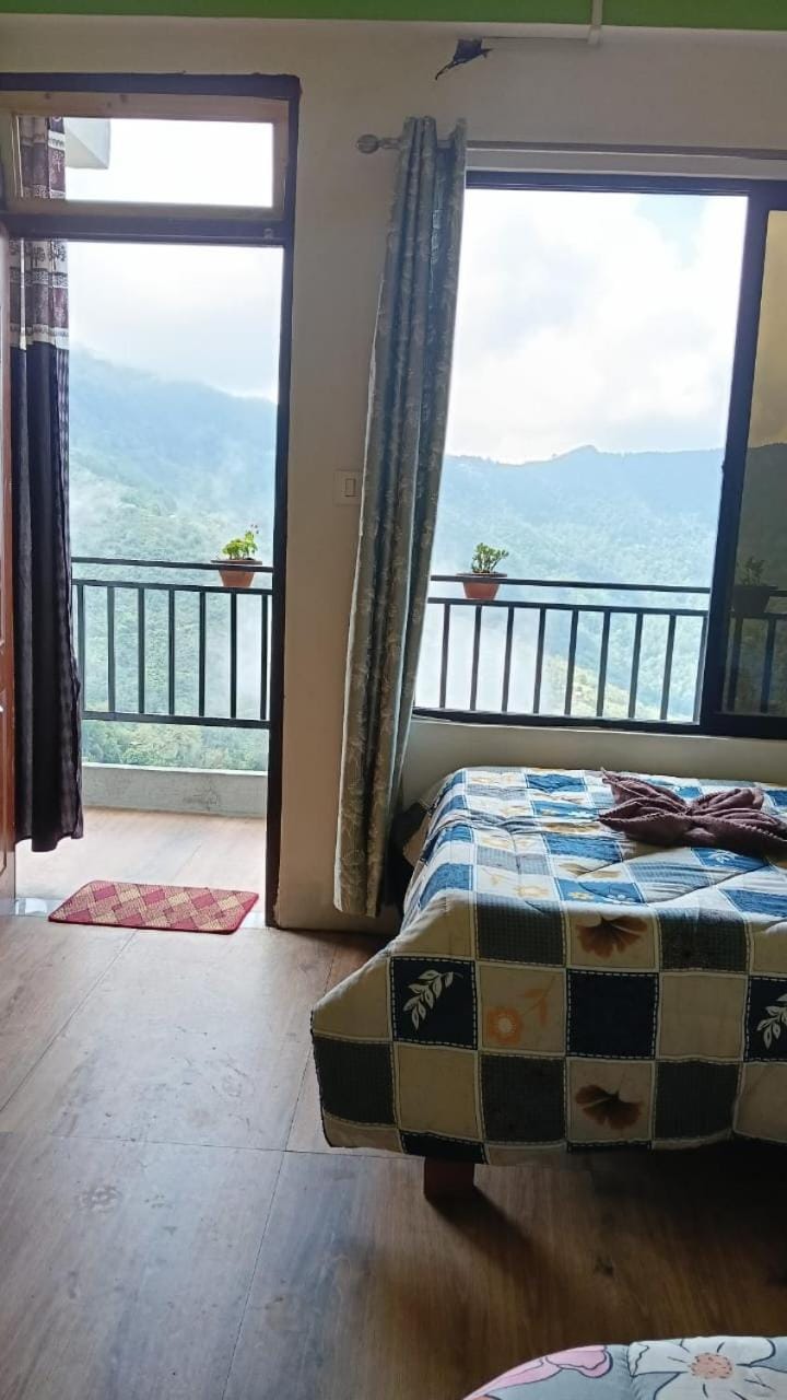 Bed, Natural landscape, Bedroom, Mountain view