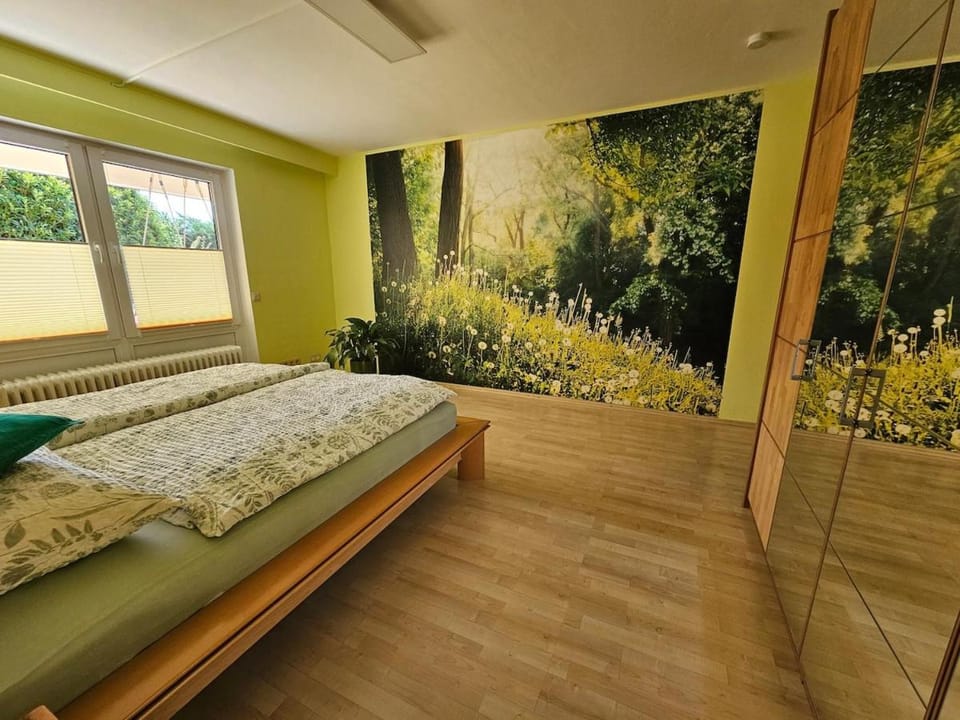 Bed, Garden, Photo of the whole room, Bedroom, Garden view