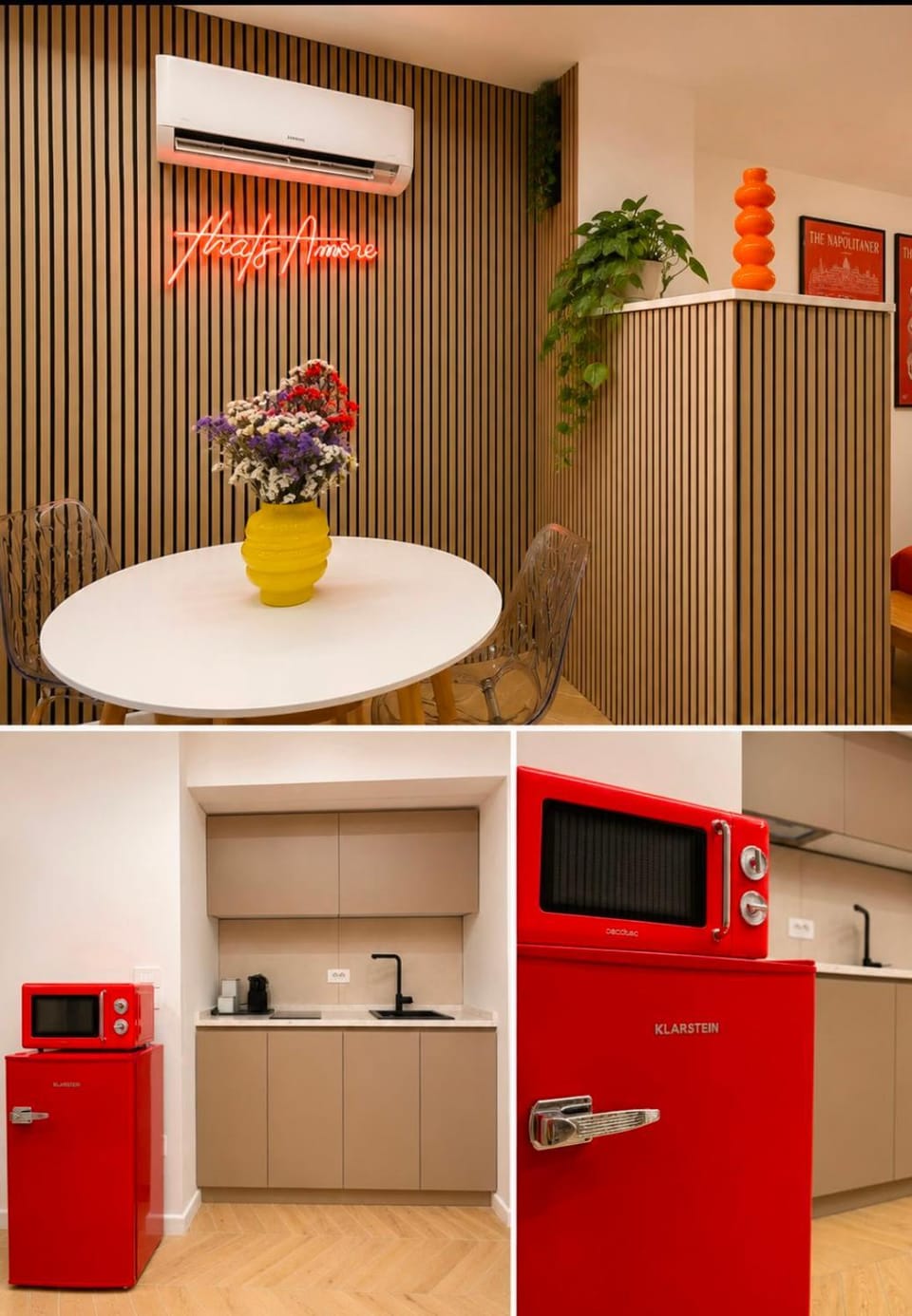Kitchen or kitchenette, Lunch, minibar, oven, air conditioner