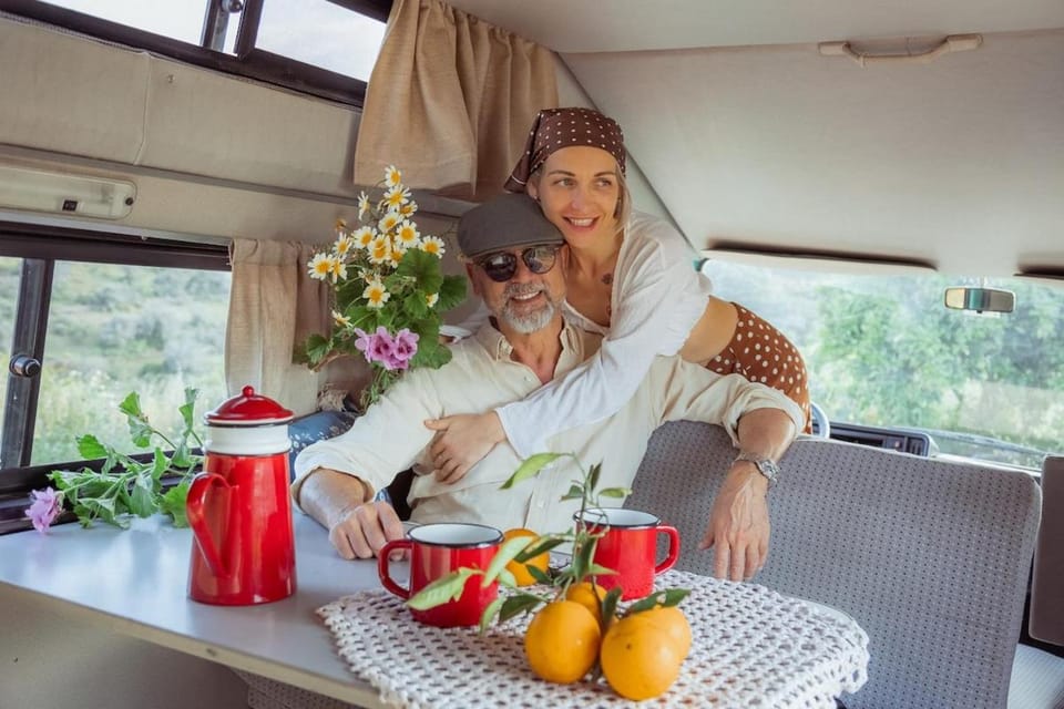 Rent a VW LT31 Camper Van with Blue Classics Luxury tent in Portimao