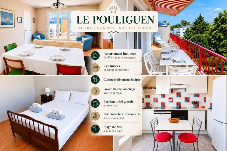 Tout à pied • Parking privé • 2 chambres Apartment in Le Pouliguen