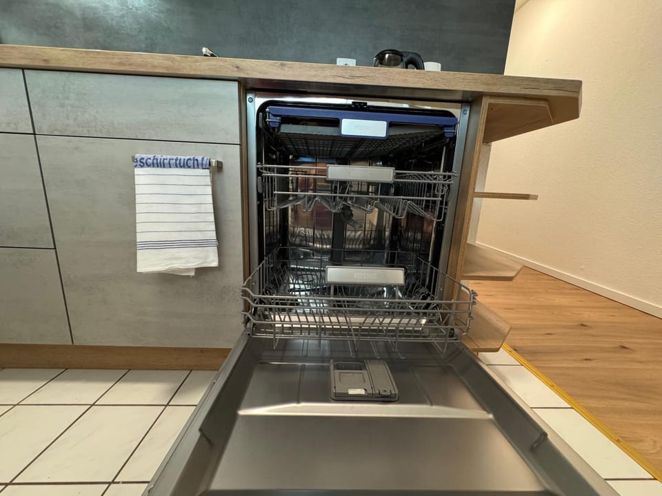 Kitchen or kitchenette, dishwasher