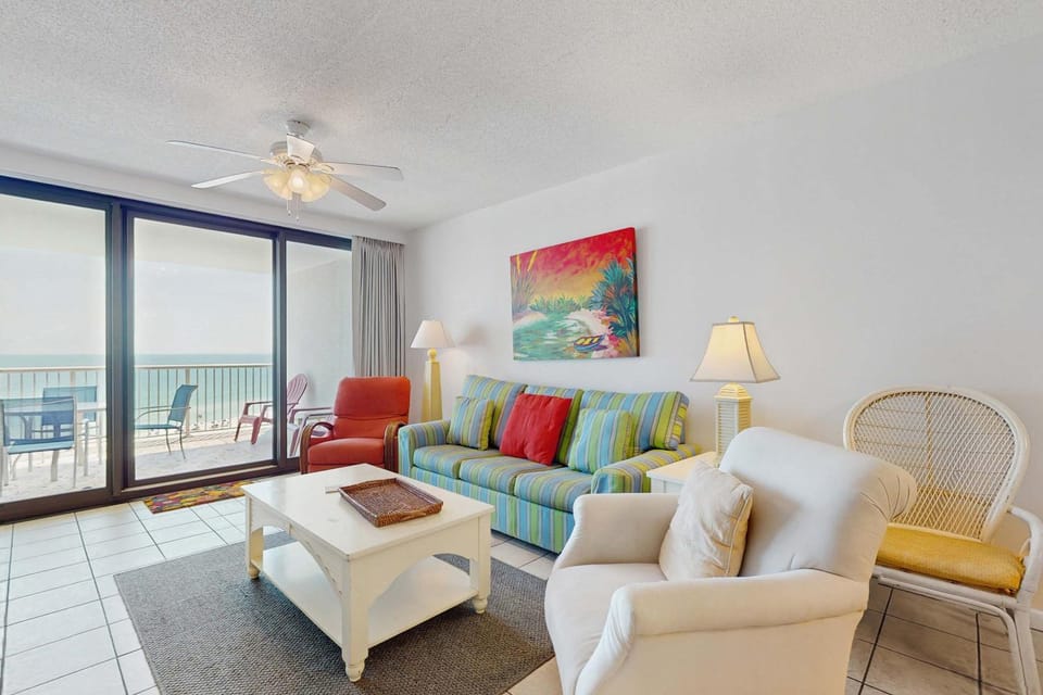 Central Gulf front condo with spacious balcony pools poolside gazebo hot tub House in Orange Beach