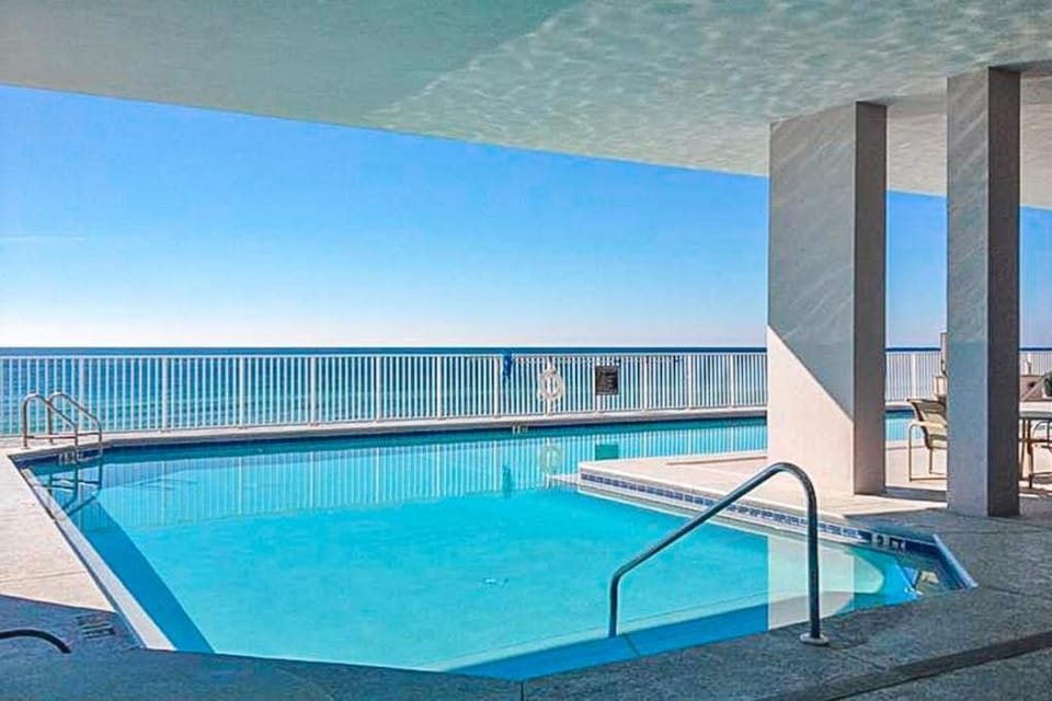Inviting Gulf-front condo In Perdido Key with waterfront pool hot tub and oceanfront balcony House in Perdido Key