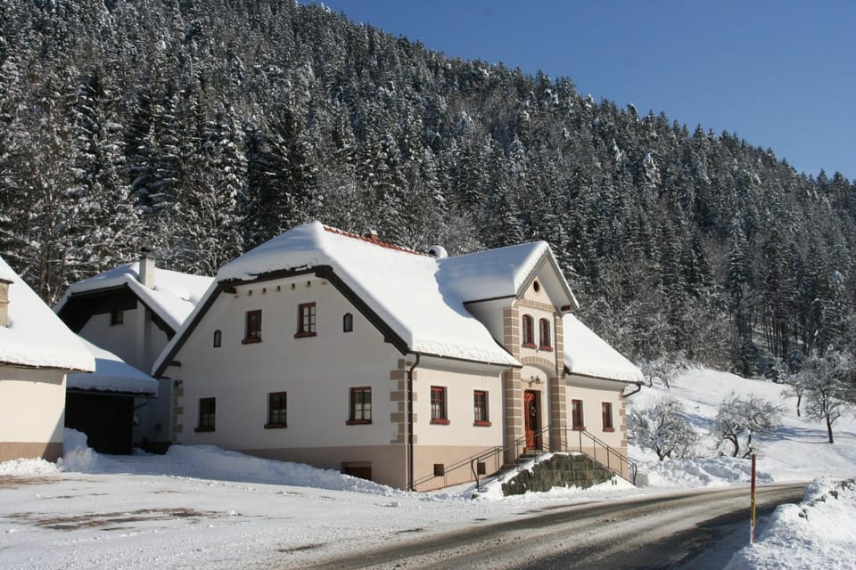 Facade/entrance, Winter, On site