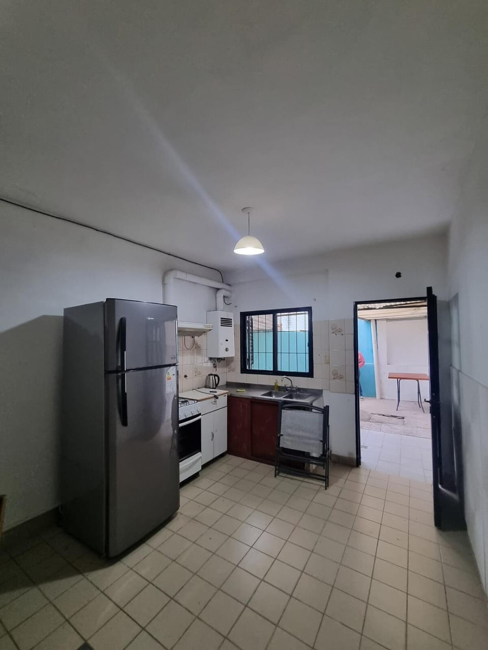 Kitchen or kitchenette, oven
