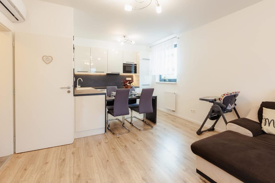 Kitchen or kitchenette, Living room, Dining area, air conditioner