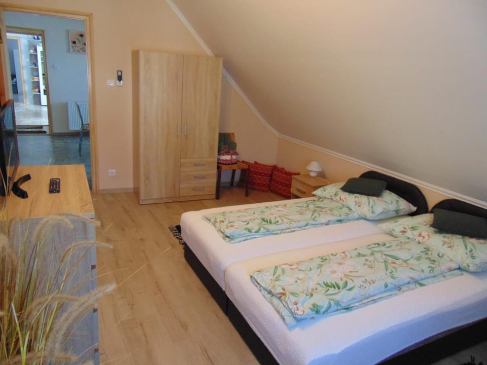Bed, TV and multimedia, wardrobe